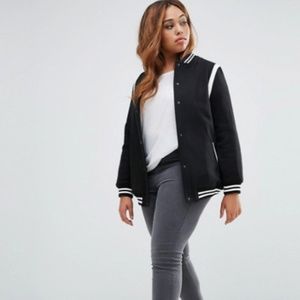 New Look Asos Curve varsity bomber jacket NWT